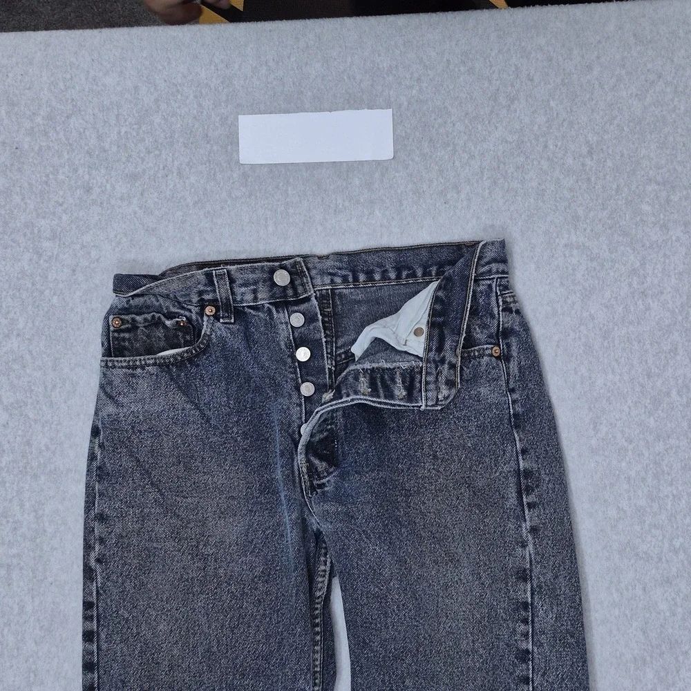 VINTAGE Levi's 501 Men Jeans 31X32 Gray 90s‎ USA Denim Straight 29